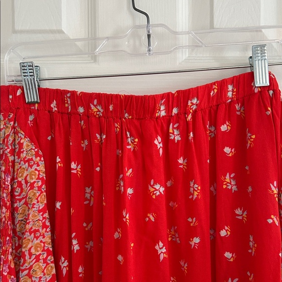 Free People Red Floral 2pc top and Maxi Skirt - Picture 16 of 16
